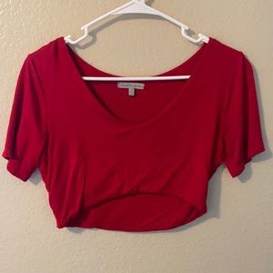 Charlotte Russe Red Crop Top